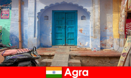 Viaje al extranjero a Agra India en la vida del pueblo rural