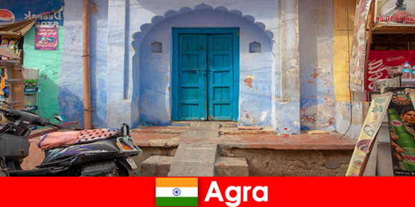 Viaje al extranjero a Agra India en la vida del pueblo rural