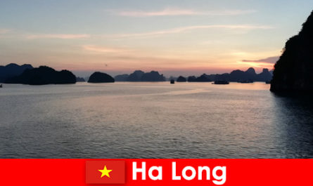 Vacaciones perfectas en Ha Long Vietnam para turistas extranjeros estresados