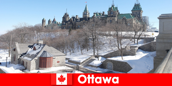 Pintoresco paisaje invernal en Ottawa Canadá